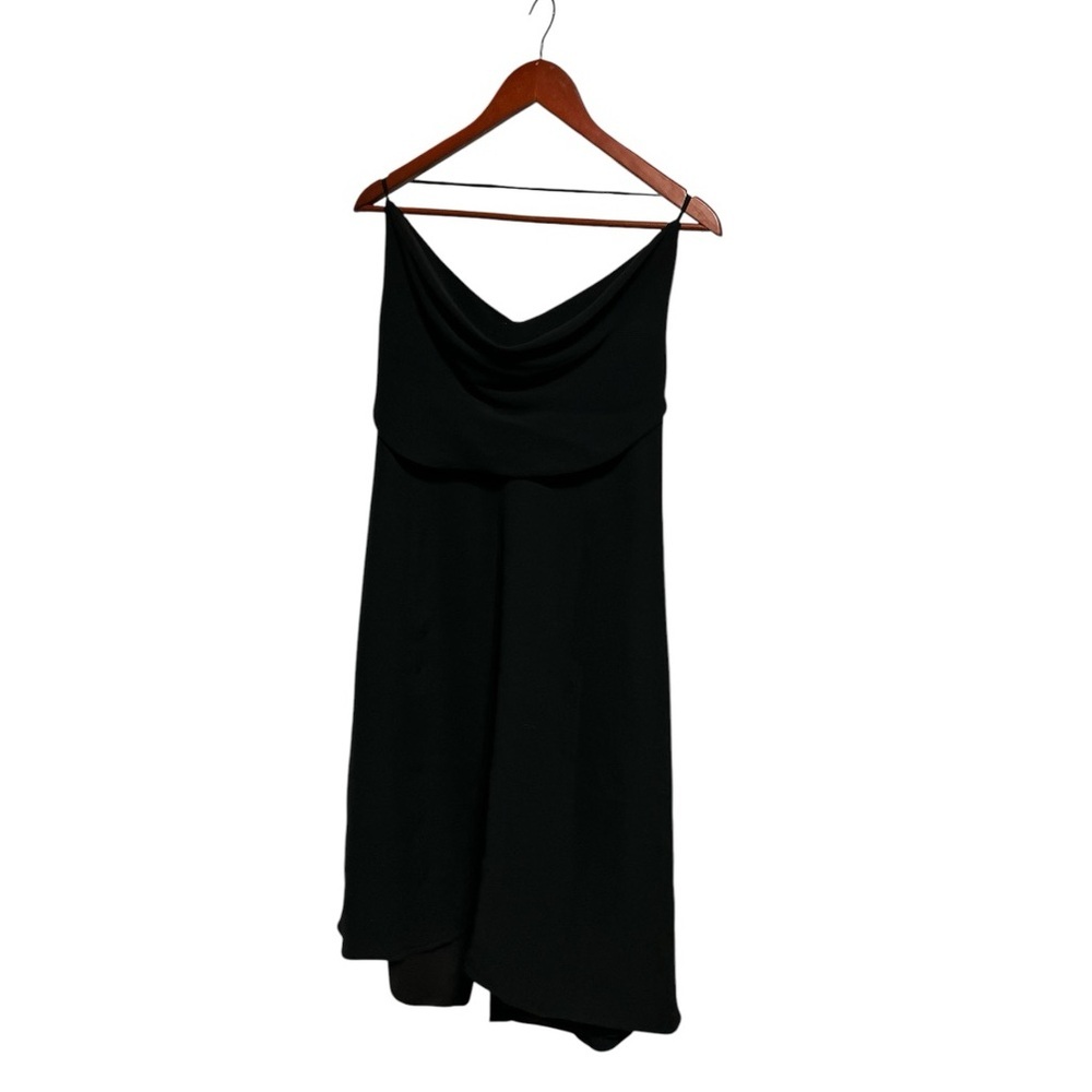 Armani Collezioni NWT 100% silk black cowl with halter strap neck cocktail dress - Picture 7 of 14